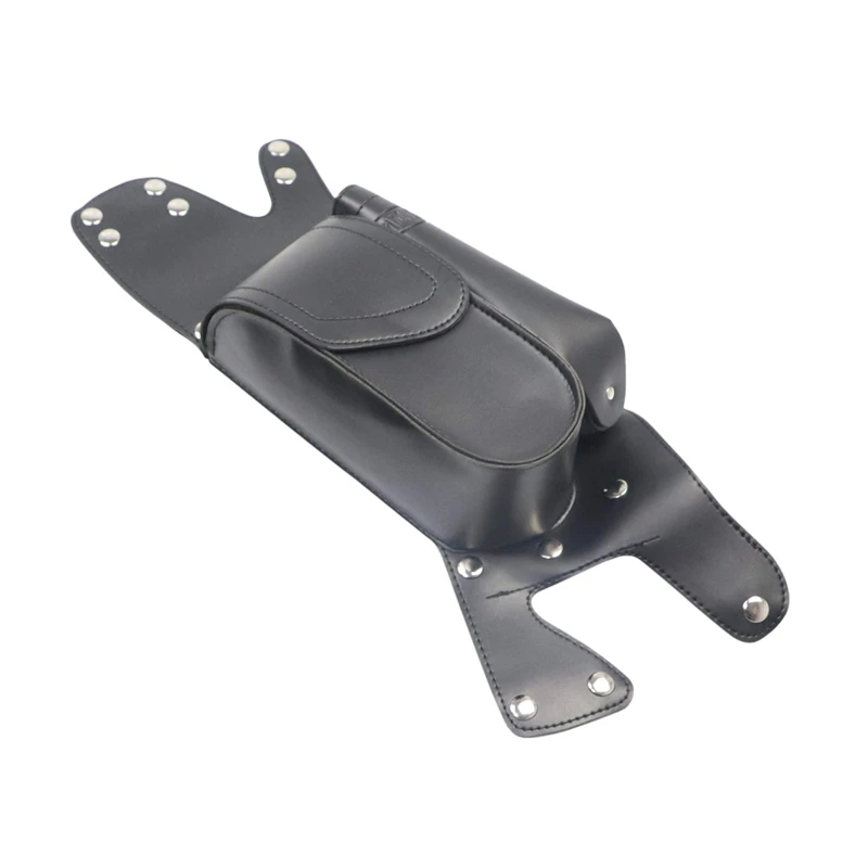 

Motorcycle Pu Leather Saddle Bag Guard Bag with Water Bottle Holder for Harley Touring Road King Glide Electra Street Glide(Righ