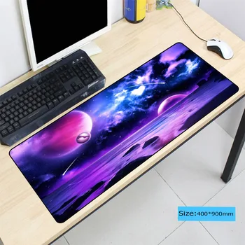 

Space Earth Scenery Extra Large Mouse Pad Gaming Mousepad Anti-slip Natural Rubber Speed Mouse Mat with Locking Edge