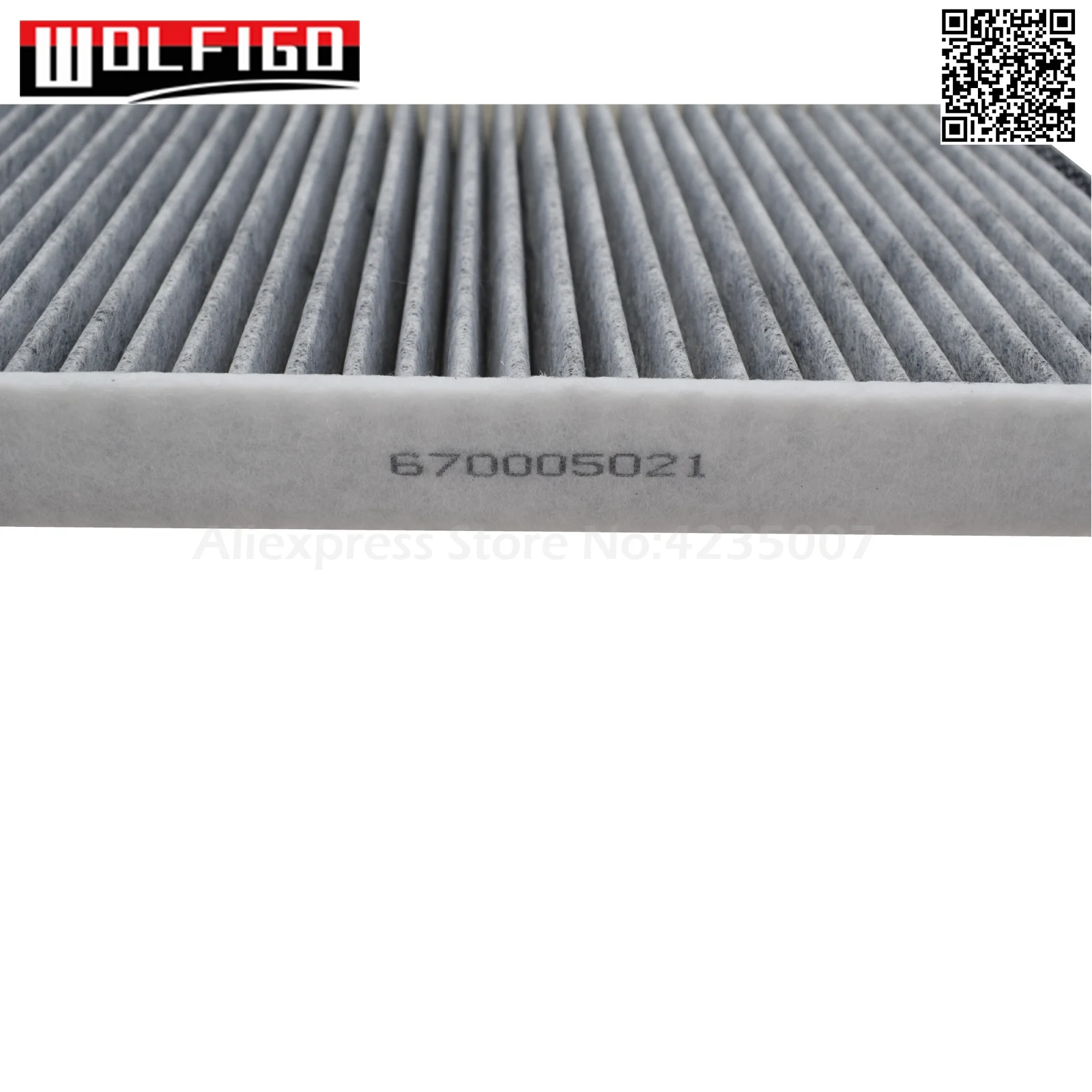 WOLFIGO Воздушный фильтр для салона 2009-2013 Maserati Quattroporte V6 V8 4,2 4,7 670005021, 0986AF5074, 0986AF4248, MC989, LA183