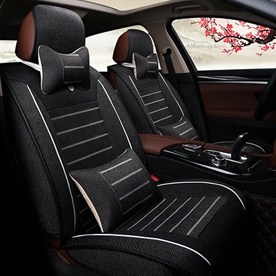 WLMWL кожаные чехлы для сидений автомобиля Mazda все модели mazda 3 5 6 cx7 CX-5 MX-5 CX-3 автомобильные аксессуары Чехлы для автомобиля - Название цвета: Black white pillow