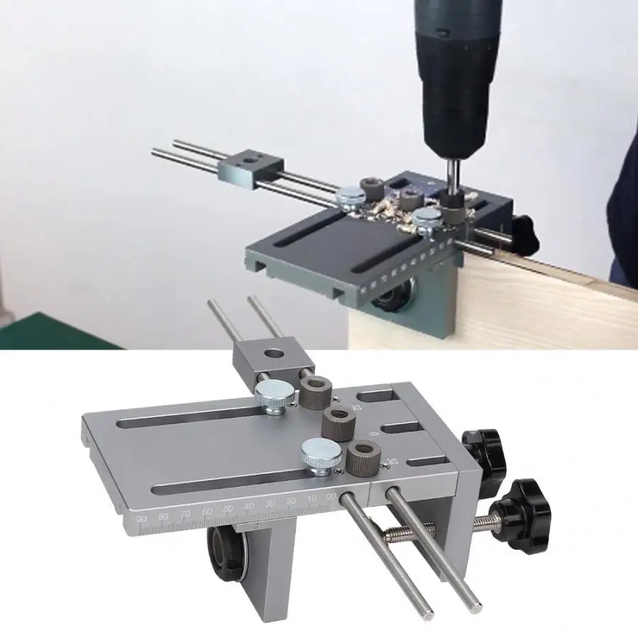 

3 in 1 Self Centering Dowelling Jig Woodworking Drill Guide Locator Kit 600mm Extension Rod Dowel Drill Guide