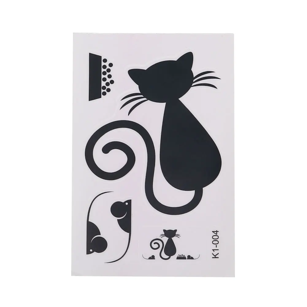 Переключатель наклейки мультфильм кошка шаблон на стену украшения DIY
