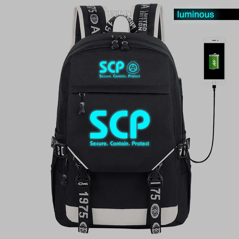 Рюкзак SCP safe содержит защитный школьный Холщовый светящаяся школьная сумка