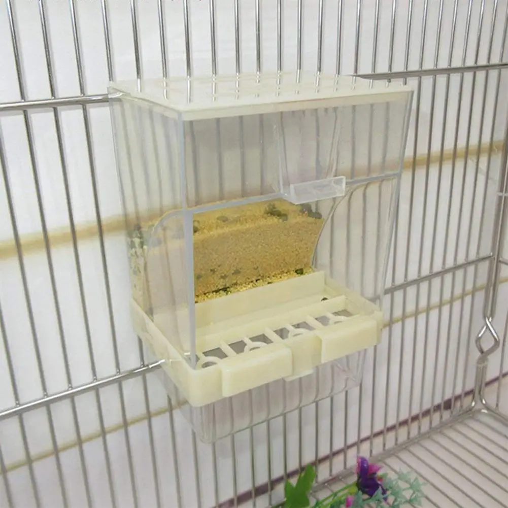 As shown HobbyLane Pet птица анти-скольжения акриловое автоматическое Еда коробка попугай ясли для домашних животных - Цвет: As shown