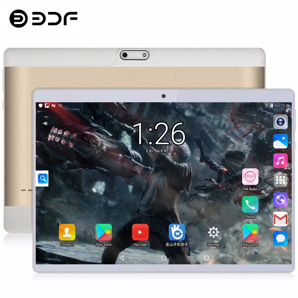 BDF 10 дюймов планшетный ПК Восьмиядерный 3G 4G LTE Планшеты Android 8,1 ram 4 Гб rom 64 ГБ 1280*800 ips Dual SIM планшеты 10,1 дюймов планшетный ПК