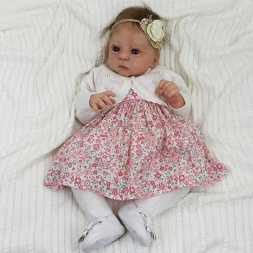 

Realistic Rebirth Doll Soft And Realistic Baby Girl Gift Doll Birthday Toys Christmas W4I3