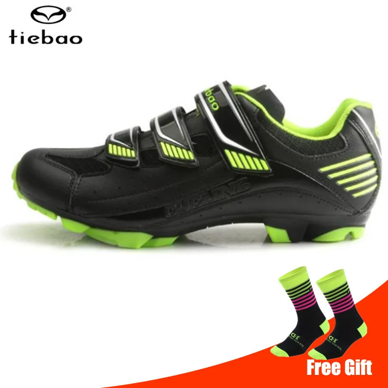 add socks Tiebao велосипедная обувь sapatilha ciclismo mtb профессиональная обувь для горного велосипеда уличные женские кроссовки мужская обувь для езды на велосипеде - Цвет: add socks