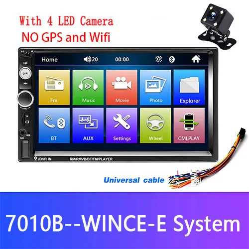 Podofo 2din Автомагнитола Android Mirrorlink Bluetooth gps Wifi FM Автомобильный мультимедийный MP5 плеер для Volkswagen Nissan hyundai Авторадио - Цвет: K0126A1