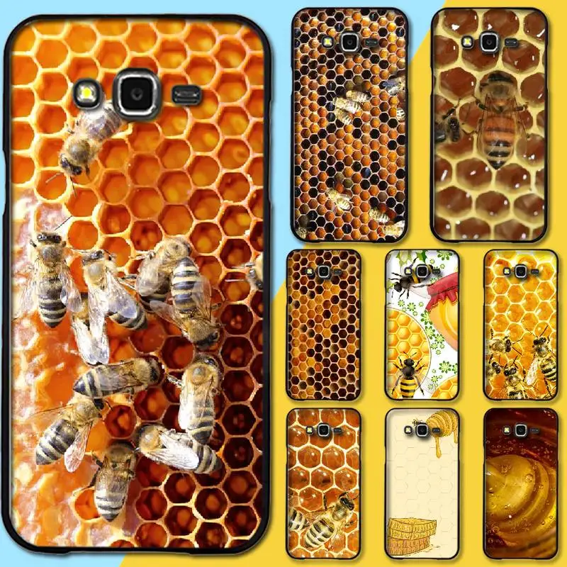 NBDRUICAI Golden honeycomb honey bee On Coque Shell Phone Case For Samsung Galaxy J7 J8 J3 J4 J5 J6 Plus 2018 Prime | Мобильные