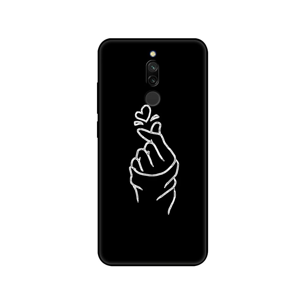 For xiaomi redmi 8 case soft silicon back phone cover on redmi 8 bumper hongmi 8 shell bag redmi8 coque black tpu case xiaomi leather case glass Cases For Xiaomi