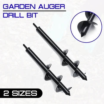 

40x8CM/35x8CM Garden Earth Auger Drill Bit Hole Digger Plant Flower Garden Auger Fence Borer Hole Digger for Hex Drive Drill