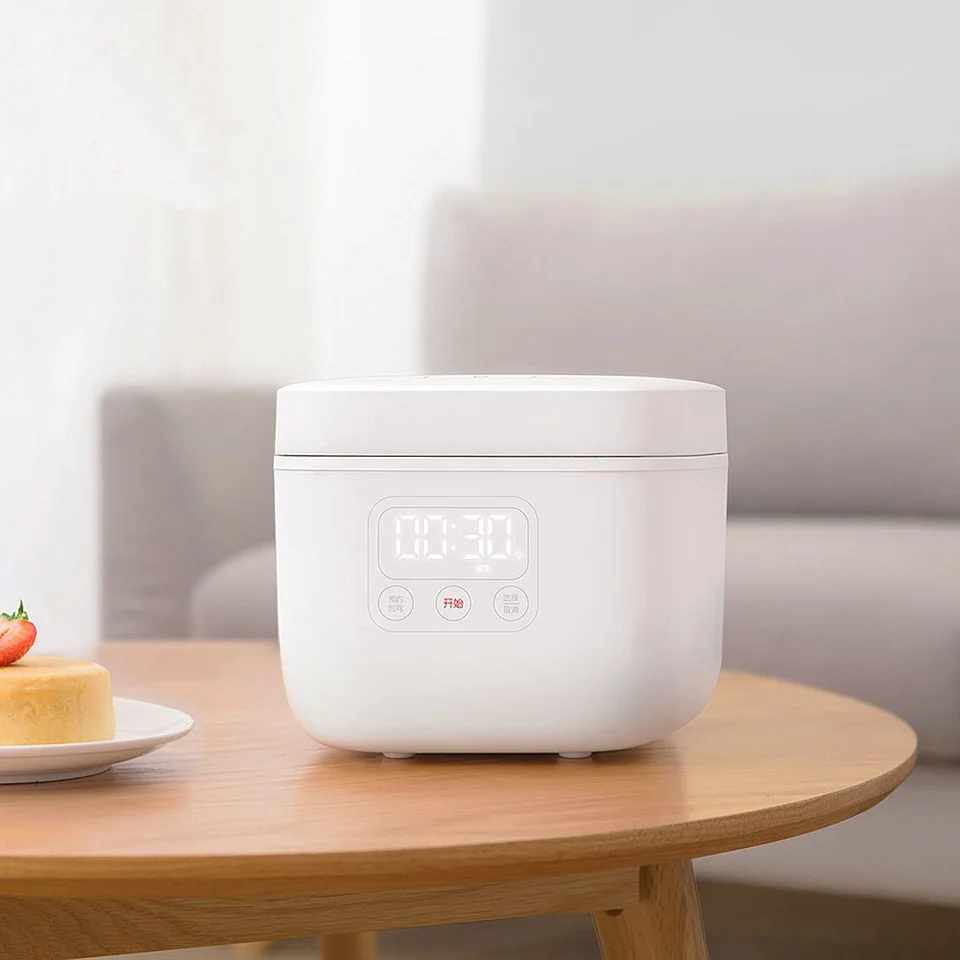 

Electric Rice Cooker 1.6L Kitchen Mini Cooker Small Rice Cook Machine Intelligent Appointment LED Display