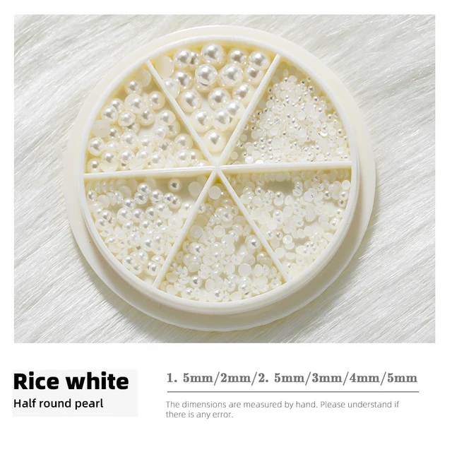 3D New nail decoration, three-dimensional half pearl, pearl,, decoration DIY beauty and nail products, DIY, various sizes 02