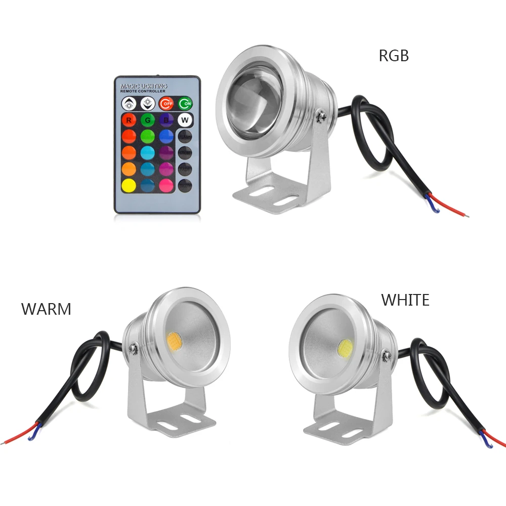 Бассейн свет Путь 10 Вт уличная газонная лампа свет RGB для использования в грунтовых водах светодиодный жесткий-рабочий садовый настил пруд AC/DC12V IP65 водонепроницаемый