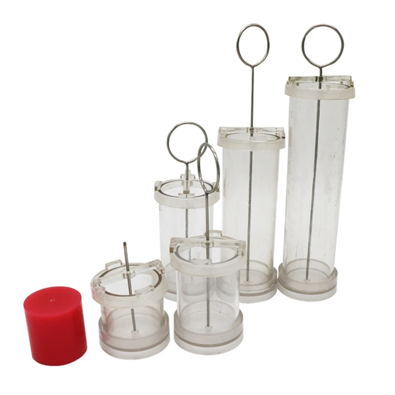 

DIY Handmade Candle Mold Set Raw Material Making Wax Mold Cylinder PC Reusable Paraffin Candle Mold For Batchly Produce Candle