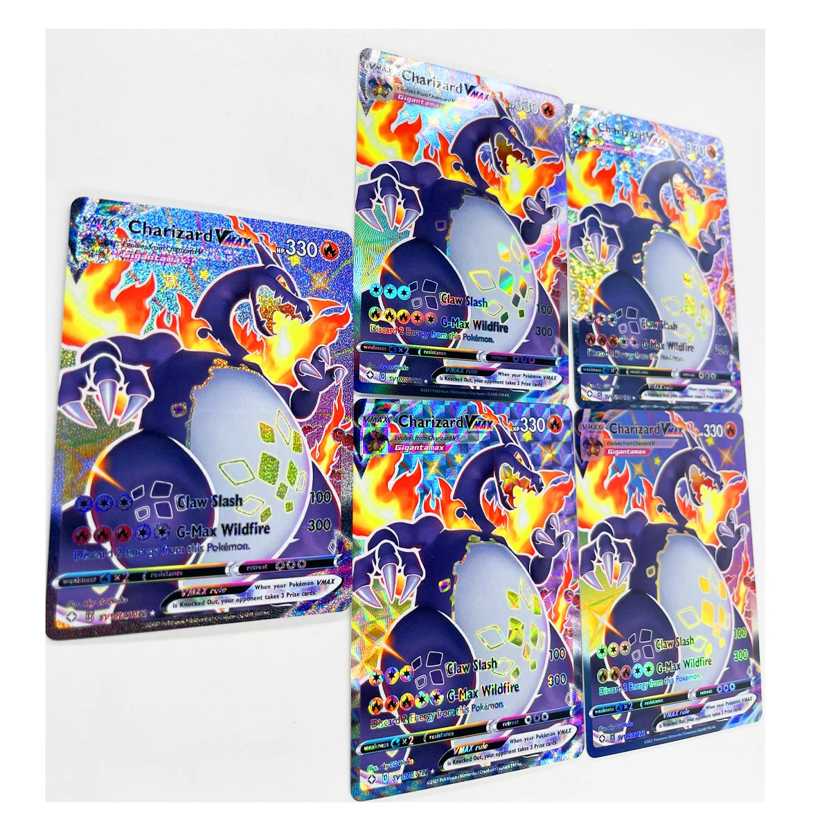 55 шт./компл. Pokemon VMAX Charizard самодельные игрушки хобби коллекционные предметы игра