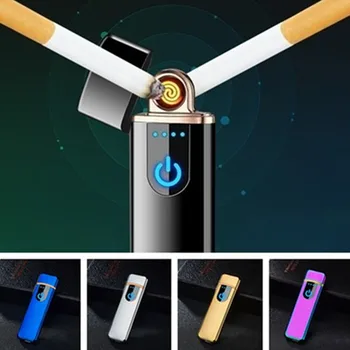 

USB Lighter Windproof Electric Lighter Thin Male Personality Women Electric Heating Wire Colorful Cigarette Arc Lighter