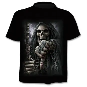 

Summer New Ring Skull 3D T-Shirt Summer Trendy Short Sleeve T-Shirt Top Men and Women Anime T-Shirt Homme Short Sleeve Top