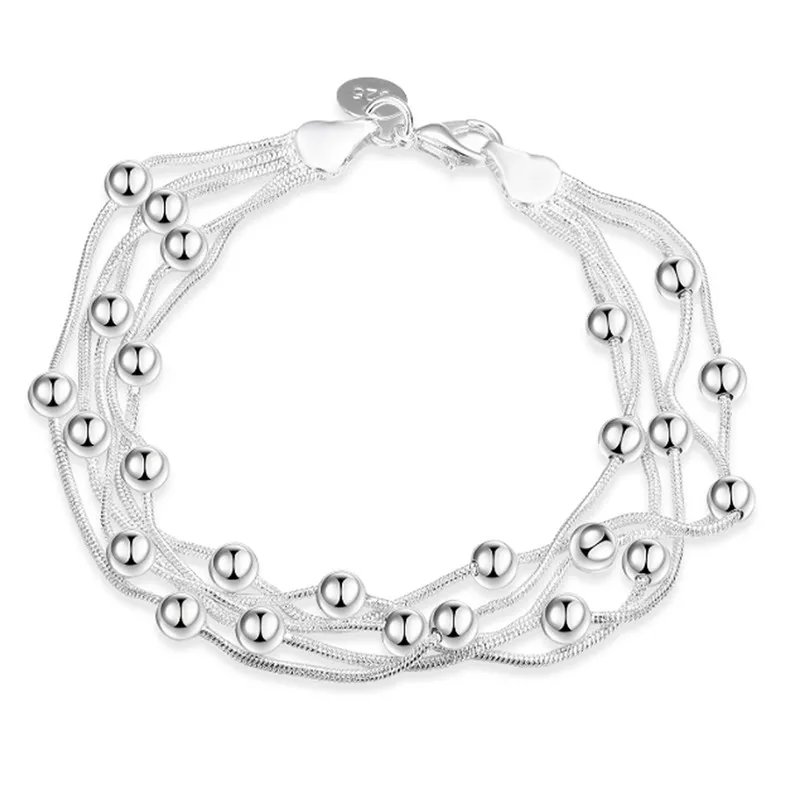 imixlot Five Rows Metal Bracelets Exaggerated Multi-layer Bracelets Unisex Jewelry Fashion Bangles