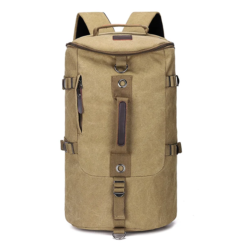 Large Capacity Backpack Men Travel Duffle Bag Male Luggage Canvas Bucket Shoulder Bag Outdoor Backpack