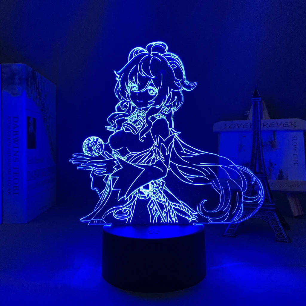 

Anime Genshin Impact Ganyu Led Acrylic Led Night Lamp Room decoration Night Light Game Children's night light Birthday Present