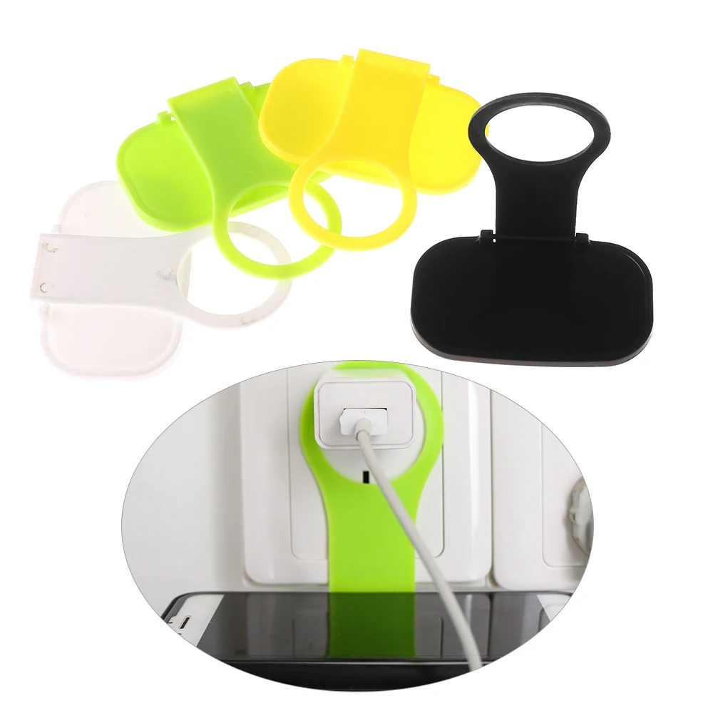 

1pc New Universal Wall Charger Hanger Mobile Phone Stand Holder Fixed Hanging Charging Cable Organizer For iPhone Samsung Xiaomi