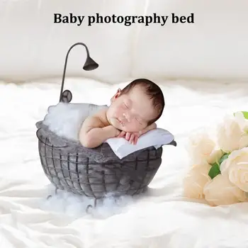 

Newborn Baby Basket Photography Bed Month Bath Photography Furniture Small Bathtub Props Home Decoration Rack