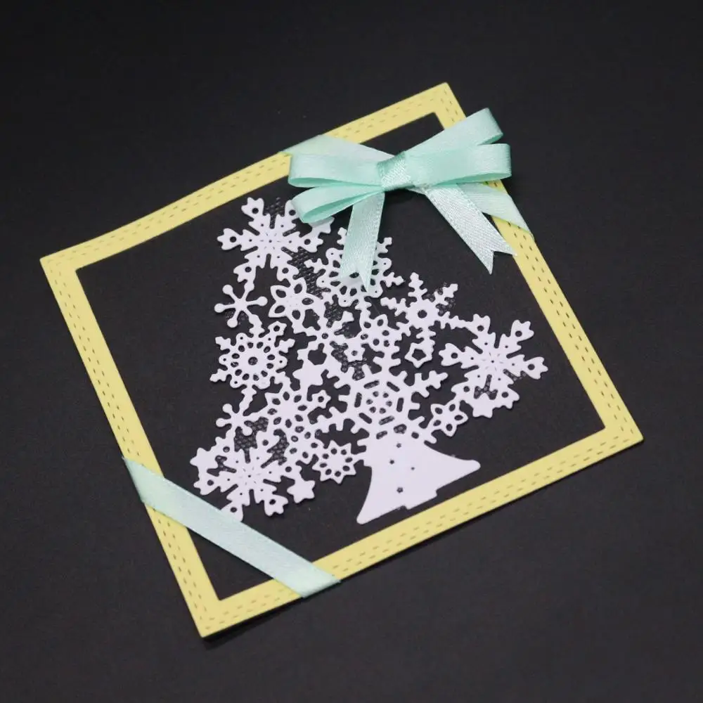 

AZSG snowflake tree Cutting Dies For DIY Scrapbooking Die Decoretive Embossing Stencial DIY Decoative Cards Die Cutter