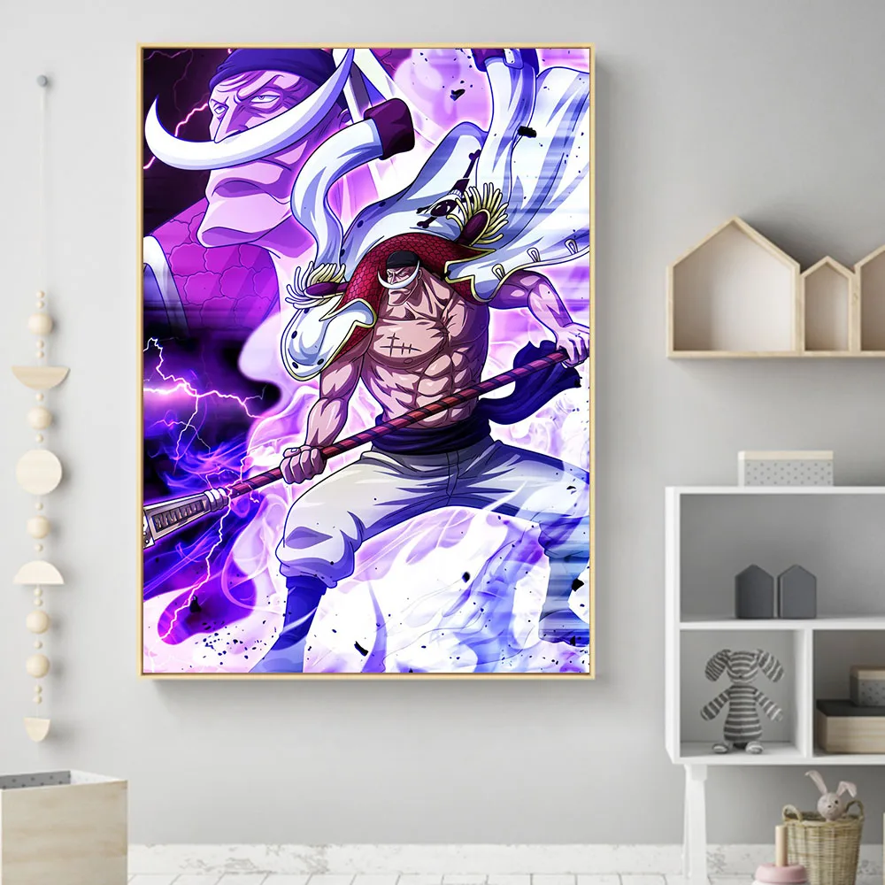 Waliicorners Home Decor Wall Poster Decoration For Living Room Whitebeard one piece anime Anime Canvas Painting 25 H6f817ccec8ee424cb2b928fa20a6f1ebH