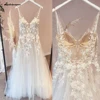 Roycebridal Appliques A Line Tulle Wedding Dress Vestido Novia Civil Boho Wedding Dress Open Back Lace Bodice Brautkleid 1