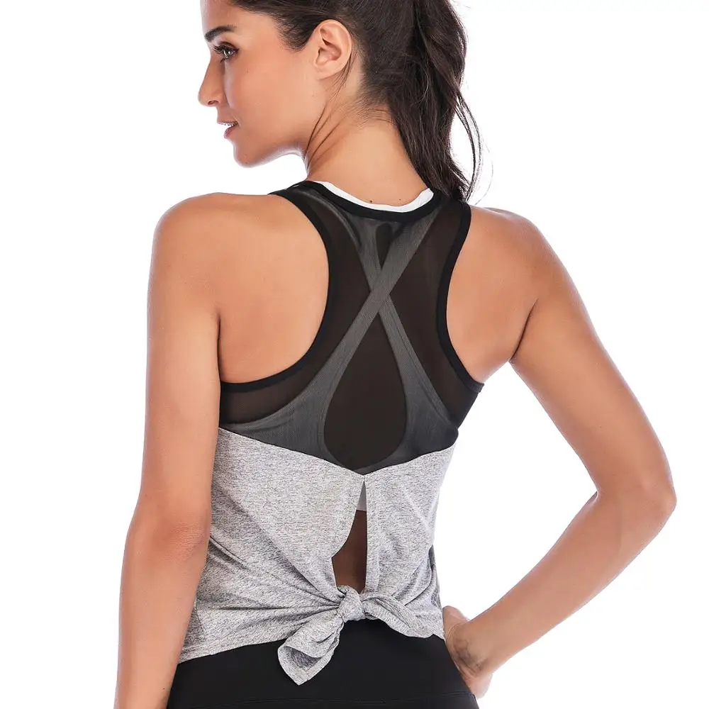 

Zhangyunuo Backless Sport Yoga Mesh Shirts Women Workout Tops Fitness Gym T-Shirt Professional Tank Top Sleeveless Athletic Vest