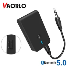 VAORLO Drahtlose Bluetooth 5,0 Adaptr 2 In 1 Empfänger Audio Sender In Der Nähe APTX Niedrigen Latenz Für Mp3 Stereo Musik 3,5mm AUX