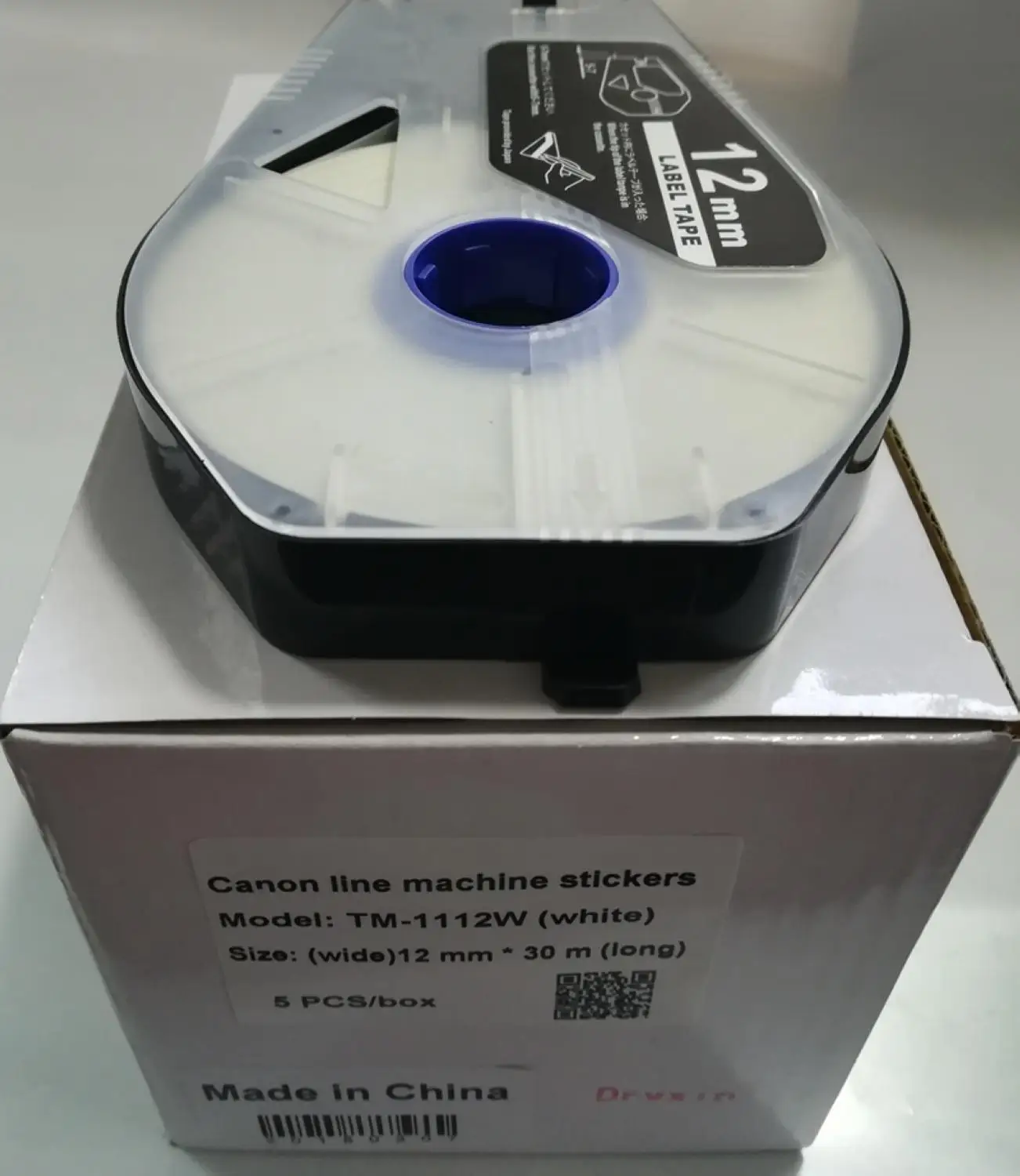 Tapes Label Cassette TM 1112W(12mm+White)For Ribbon Printer Cable ID mk2500 mk1500 mk2100 m 1pro IV mk2600 11|Самоклеящаяся