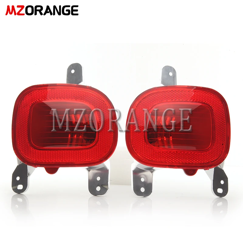 

MZORANGE For Jeep Renegade 2015-2018 3D Optic Red LED Rear Bumper Reflectors Rear Fog Tail Lamps with Bulb