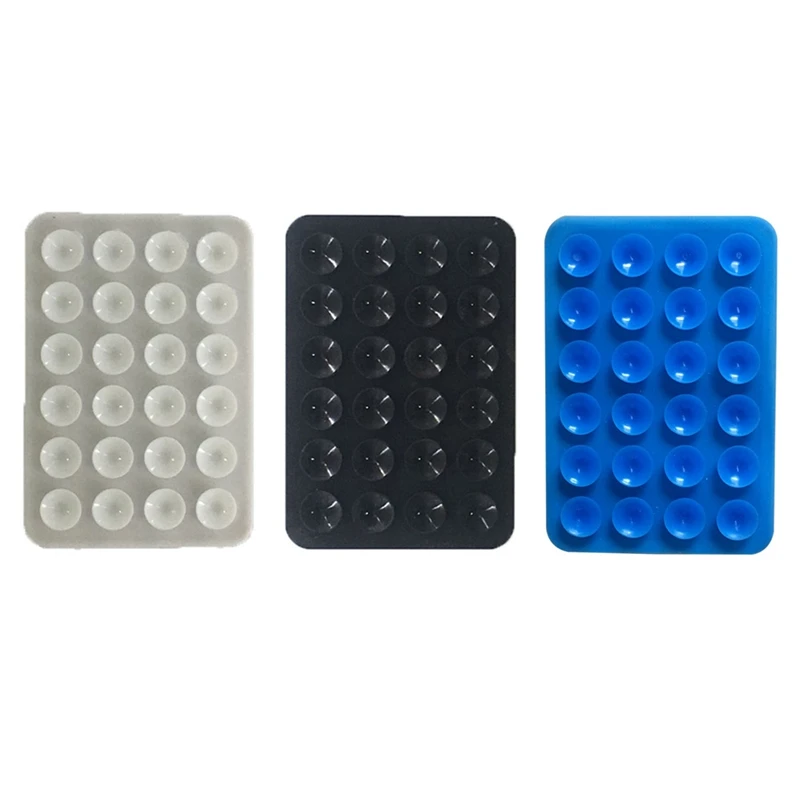 Silicone Suction Pad For Mobile Phone Fixture Suction Cup Backed 3M Adhesive Silicone Rubber Sucker Pad For Fixed mobile phone holder
