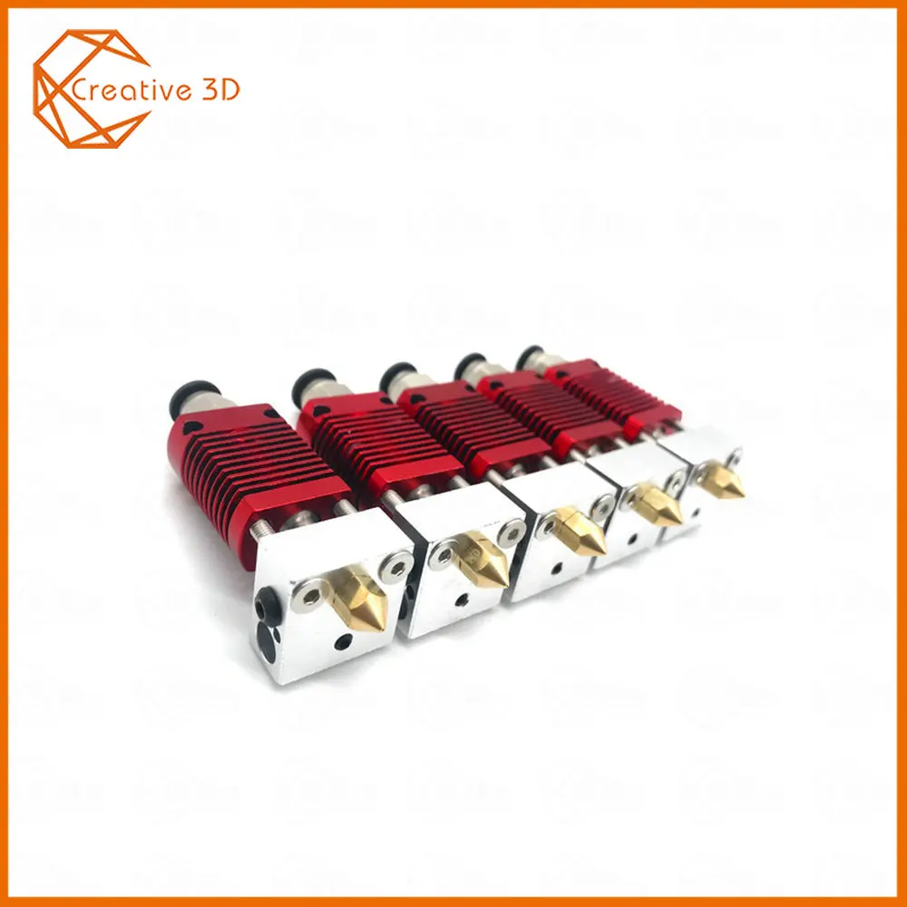 

MK8 Extruder Hot End kit for 3d Printer 1.75mm 0.4mm Nozzle printer aluminum heating block 3d printer accessories