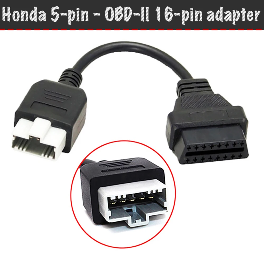 Honda Adapter 5 Pin Obd Ii 16 Pin, Diagnostic Connector For Honda, Obd2 Adapter Cable, Obd2 Diagnostic Adapter|Car Diagnostic Cables & Connectors| - Aliexpress