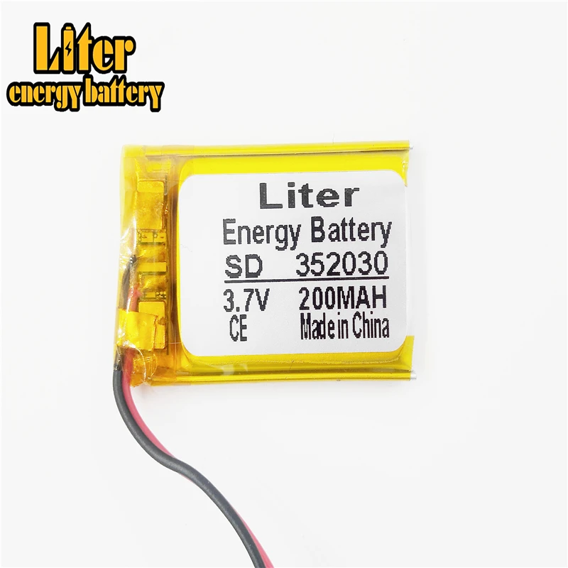 Lithium Ion Battery 352030 3.7V 200mAh Li-polyester Rechargeable Batteries for MP3 MP4 Toy Cell Phone DVR A-CLASS GPS