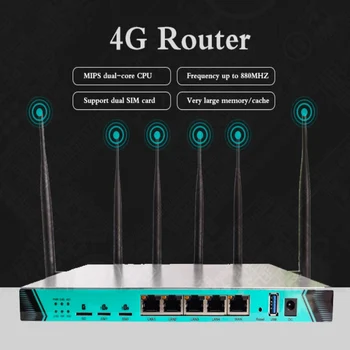 

Unlock High Global 1200M 3G4G LTE dual SIM card router openwrt vpn router external 6*6dbi antenna supports load balancing