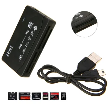 

USB 2.0 480Mb/s XD CF Micro SD Card Read Device All in One Memory Card Reader Adapter Data Transfer 2Colors 38CM Cable