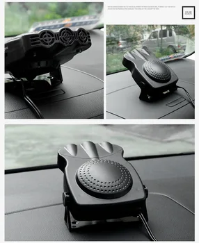 

2 In 1 150W Portable Car Hearter with Dryer Windshield Demister 12V Heating Fan Car Electric Heater Temperature Control Heater