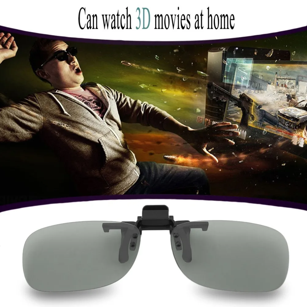 Professional 3D Light Weight Man Woman Clip On Type Passive Circular 3D Glasses Clip For 3D TV Movie Cinema Professional 3D Light Weight Man Woman Clip On Type Passive Circular 3D Glasses Clip For 3D TV Movie Cinema