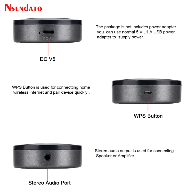 Audiocast M5 for DLNA Airplay Adapter Wireless Wifi Music Audio Streamer Receiver Audio Music Speaker For Spotify Room Streams