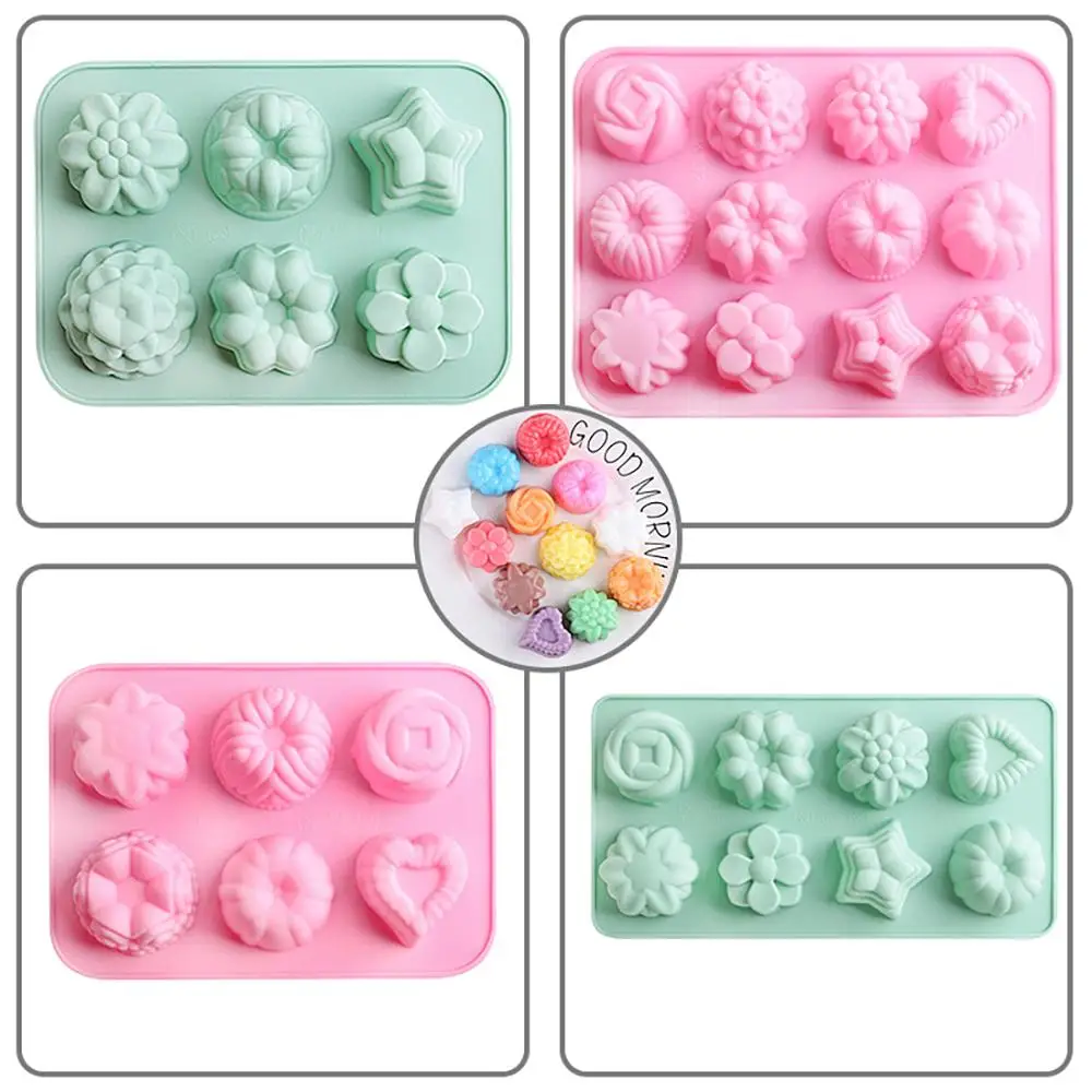 

Rose flower star shape Ice cube mold chocolate jelly pudding cake diy cake Silicone mould Bakeware Tools Decoration DIY