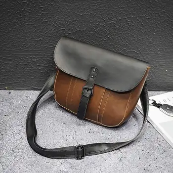 

Leather Men Shoulder Bag Small Men Bag Vintage Casual Multifunctional Messenger Bag Man leather waist Bags