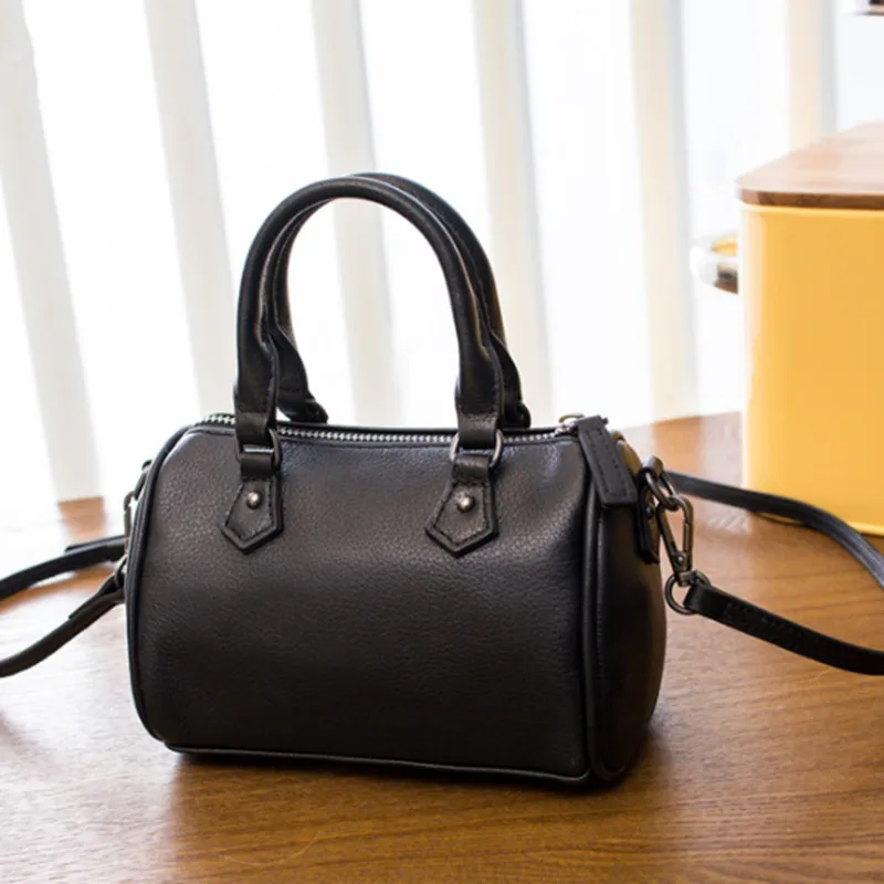 

New genuine leather, one-shoulder bag, women's slant-straddle fashion cowhide handheld slant-straddle bag, fashion in 2019
