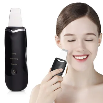 

Professional Ultrasonic Facial Skin Scrubber Ion Deep Face Cleaning Peeling Rechargeable Skin Care Device Beauty Instrument