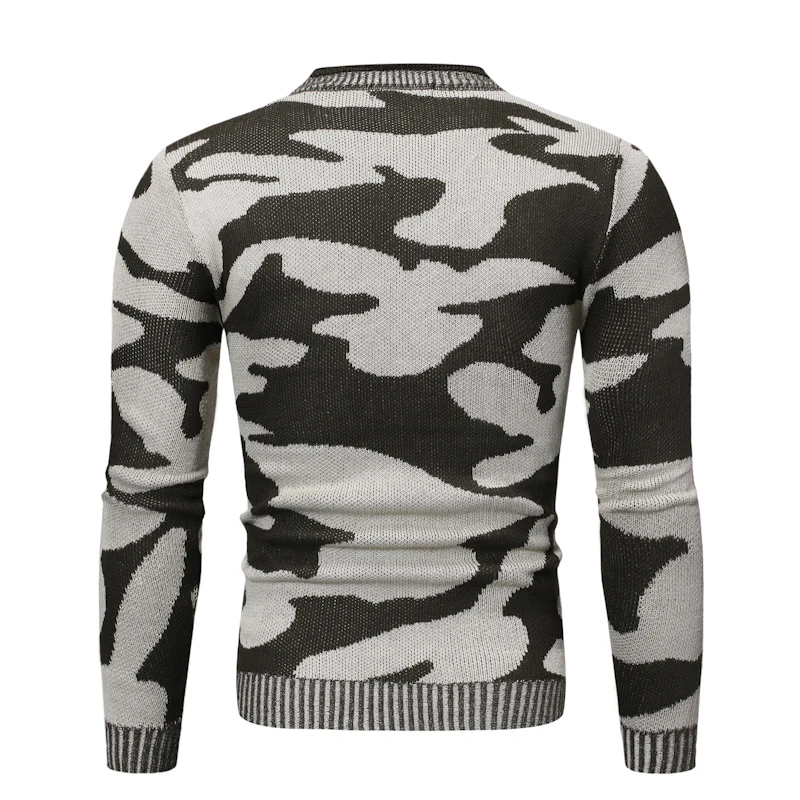 Popular Men's Sweater Camouflage Pullovers New Autumn Winter Sweaters Men Casual Camo Pattern Knitted male warm Christmas Clothes New