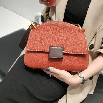 

High Quality Women Leather Handbags Underarm Bags 2020 Summer Ladies Fashion Tote Bags Retro Shoulder Messenger Bags Sac A Main