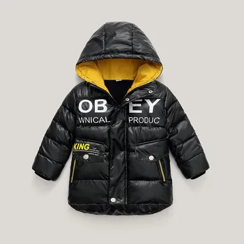 

2020 Winter Jacket For Boys Hooded Waterproof Plus Velvet Warm Girls Parka 2-9 Years Kids Baby Outerwear Children Coat